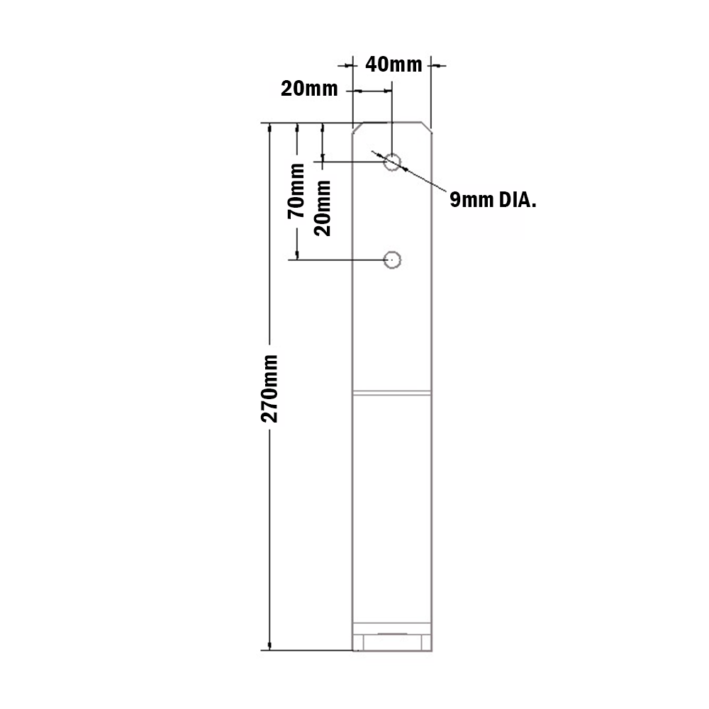 34-270-0 MODULAR SOLUTIONS FLOOR FASTENING BRACKET 270